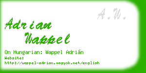 adrian wappel business card